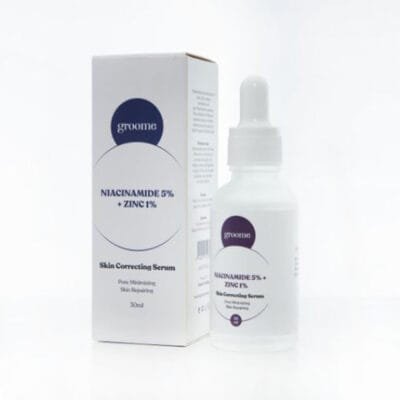 Groome Niacinamide 5% Serum with Zinc 1%, Minimizes Pores, Reduces Dark Spots and Blemishes, Brightens Skin, 30ml