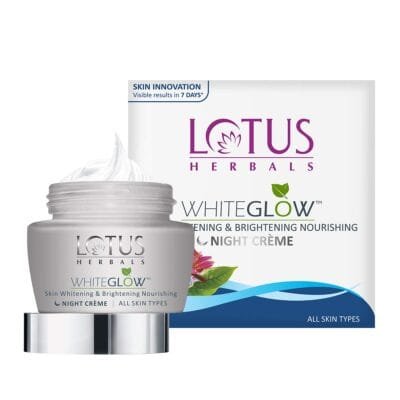 Lotus Herbal Whiteglow Skin Whitening & Brightening Night Gel Crème Size: 40gm